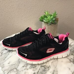 SKECHERS | Lightweight Flex Sole | Black/Pink | Size 8.5 | Women’s